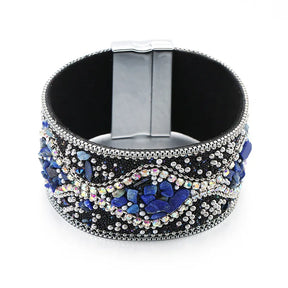 Bohemian Beads Bracelet for Women Fashion 2021 Magnetic buckle Charm Wide Bracelets Female Jewelry