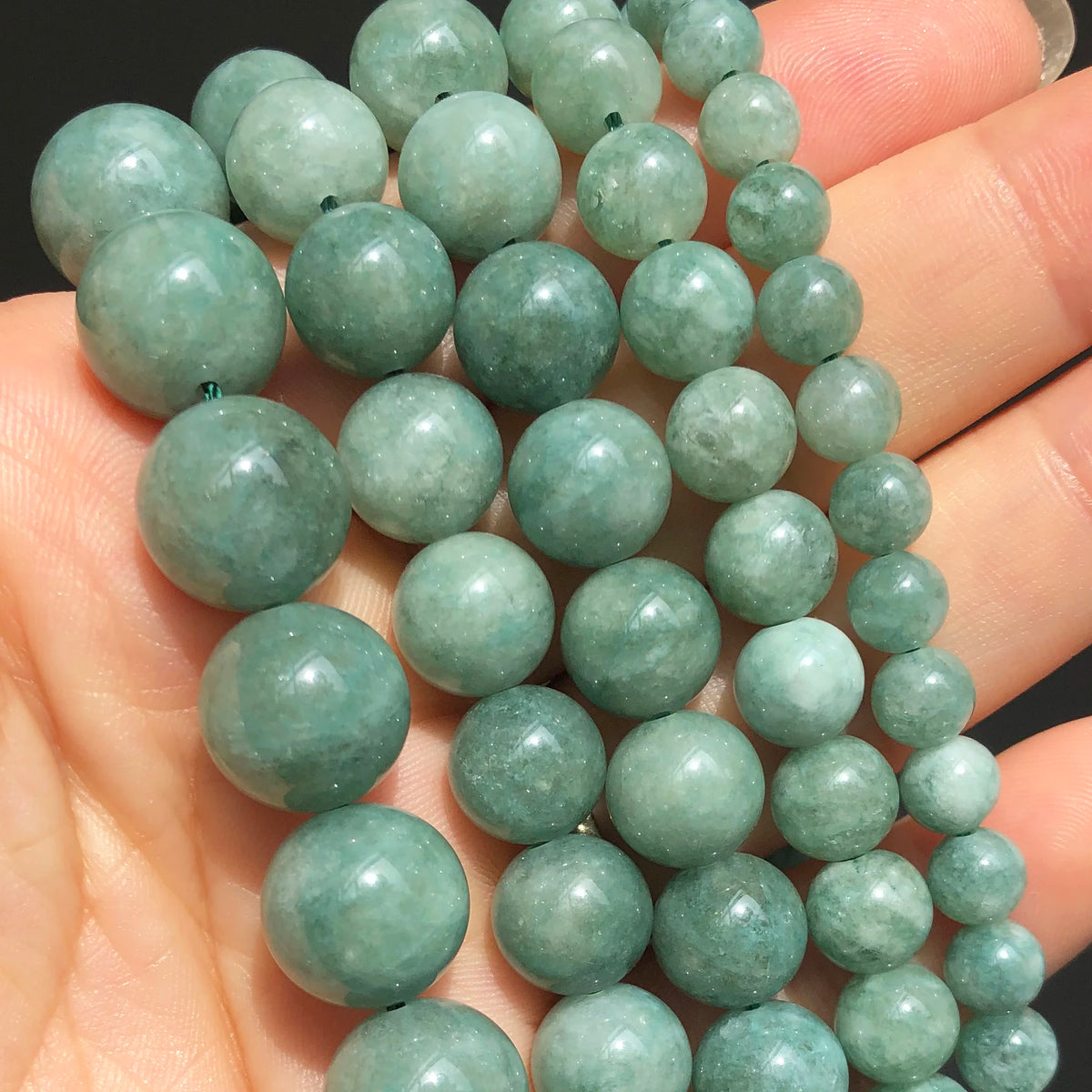 6 8 10 12mm Burmese Jades Stone Beads Natural Loose Spacer Beads For Jewelry Making Round Beads DIY Bracelet Accessories 15''