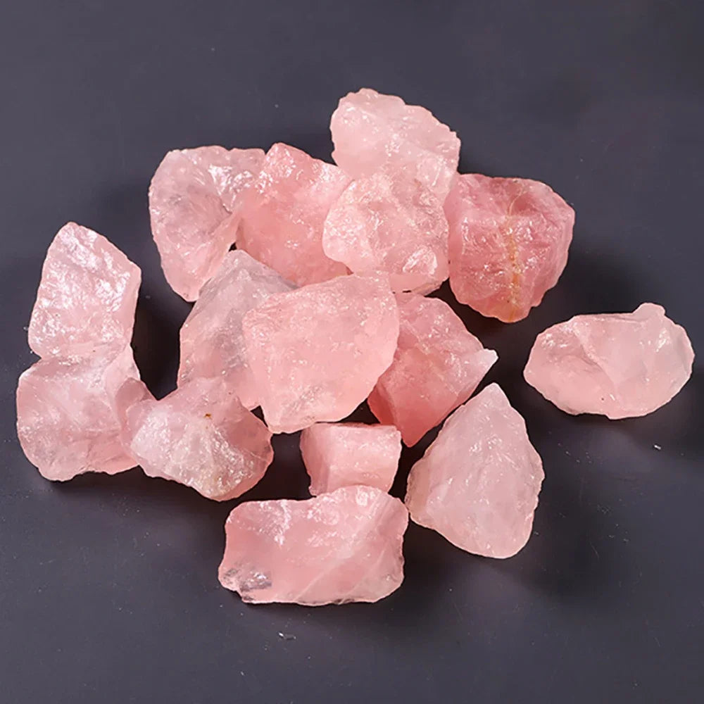 100% Natural Rose Quartz Mineral Specimen High Quality Pink Crystal Healing Irregularly Shaped Good-looking Raw Stone Decoration
